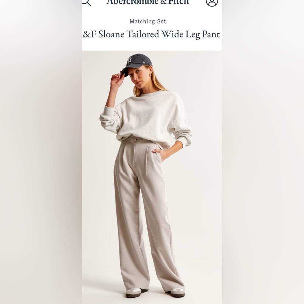 Abercrombie & Fitch Gray Wide Leg Pants